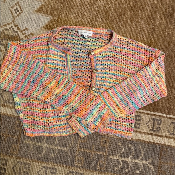 Something Navy Multicolor Knit Women's Sweater - Picture 3 of 6